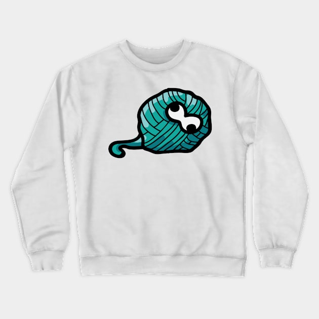 Confused Ball of Wool Crewneck Sweatshirt by Anorathorn